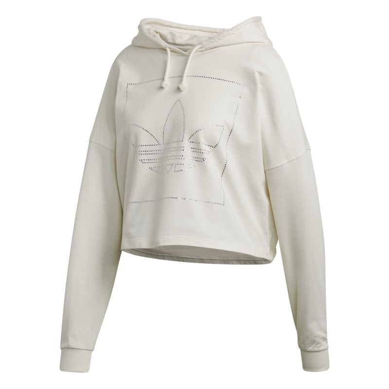 Hoodie Buzo Cropped Adidas Long Sleeve Buzo Crop Top Adidas Adidas