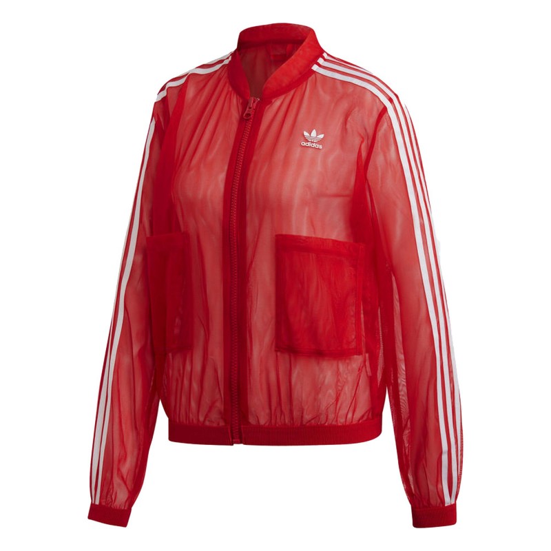 Adidas mesh zip up track top top
