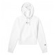 Champion Reverse Weave Cropped Small Script Logo Hooded Sweatshirt