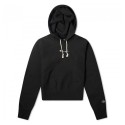 Reverse Weave Cropped Small Script Logo Hooded Sweatshirt