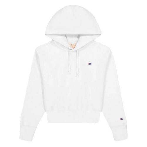 Champion Reverse Weave Small Logo Crop Hooded Sweatshirt